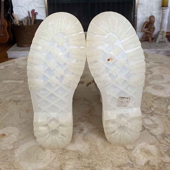 Shein Platform Boots Minimalist Blush Pink Faux Leather - Picture 14 of 15